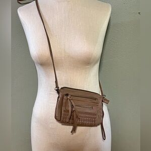 Brand New Brown Leather Crossbody Bag